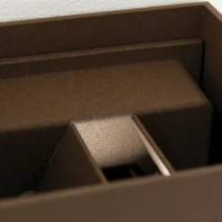 Aplique LED para exterior Cube-S, corten, metal, sensor