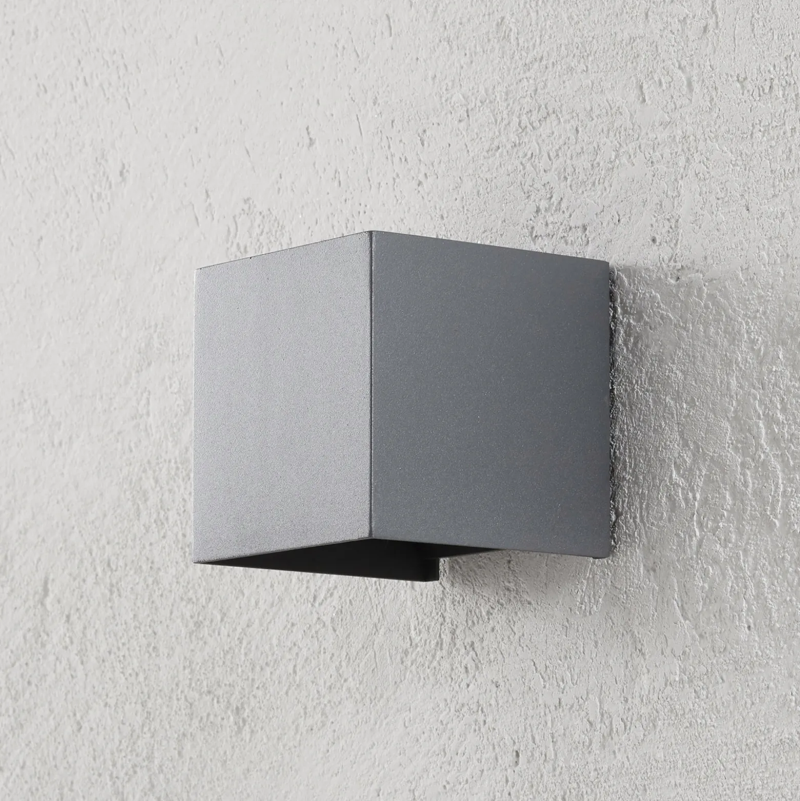 Aplique LED para exterior Cube, antracita, metal, 10 cm, arriba/abajo