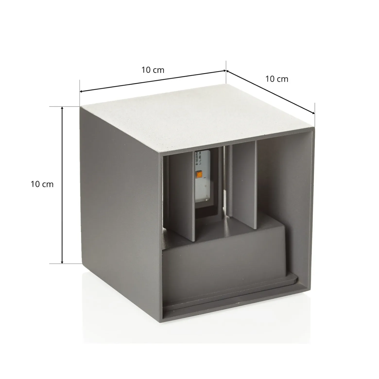 Aplique LED para exterior Cube, antracita, metal, 10 cm, arriba/abajo