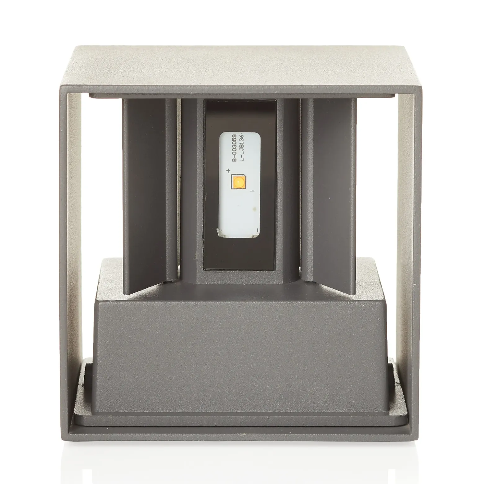 Aplique LED para exterior Cube, antracita, metal, 10 cm, arriba/abajo