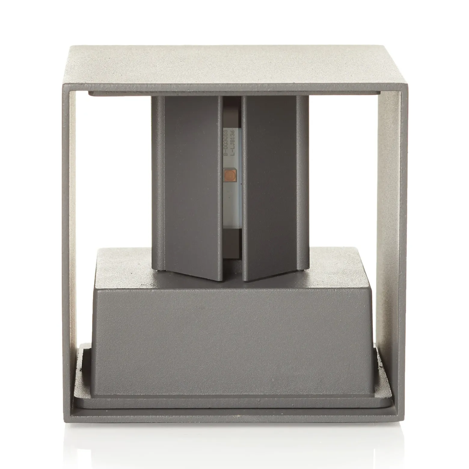 Aplique LED para exterior Cube, antracita, metal, 10 cm, arriba/abajo