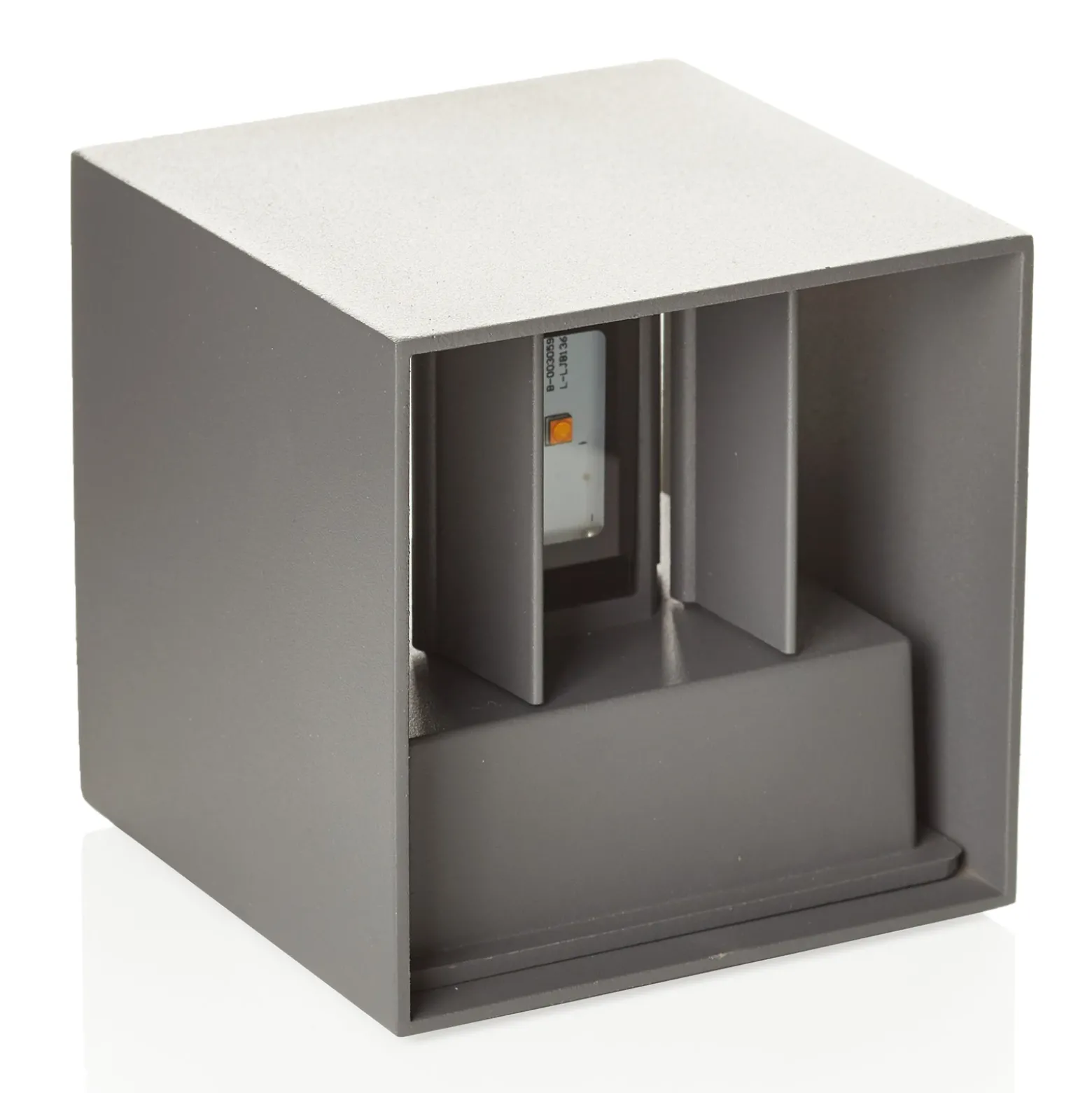 Aplique LED para exterior Cube, antracita, metal, 10 cm, arriba/abajo