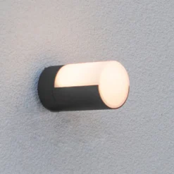 Aplique LED para exterior Cyra, 1 luz negro mate