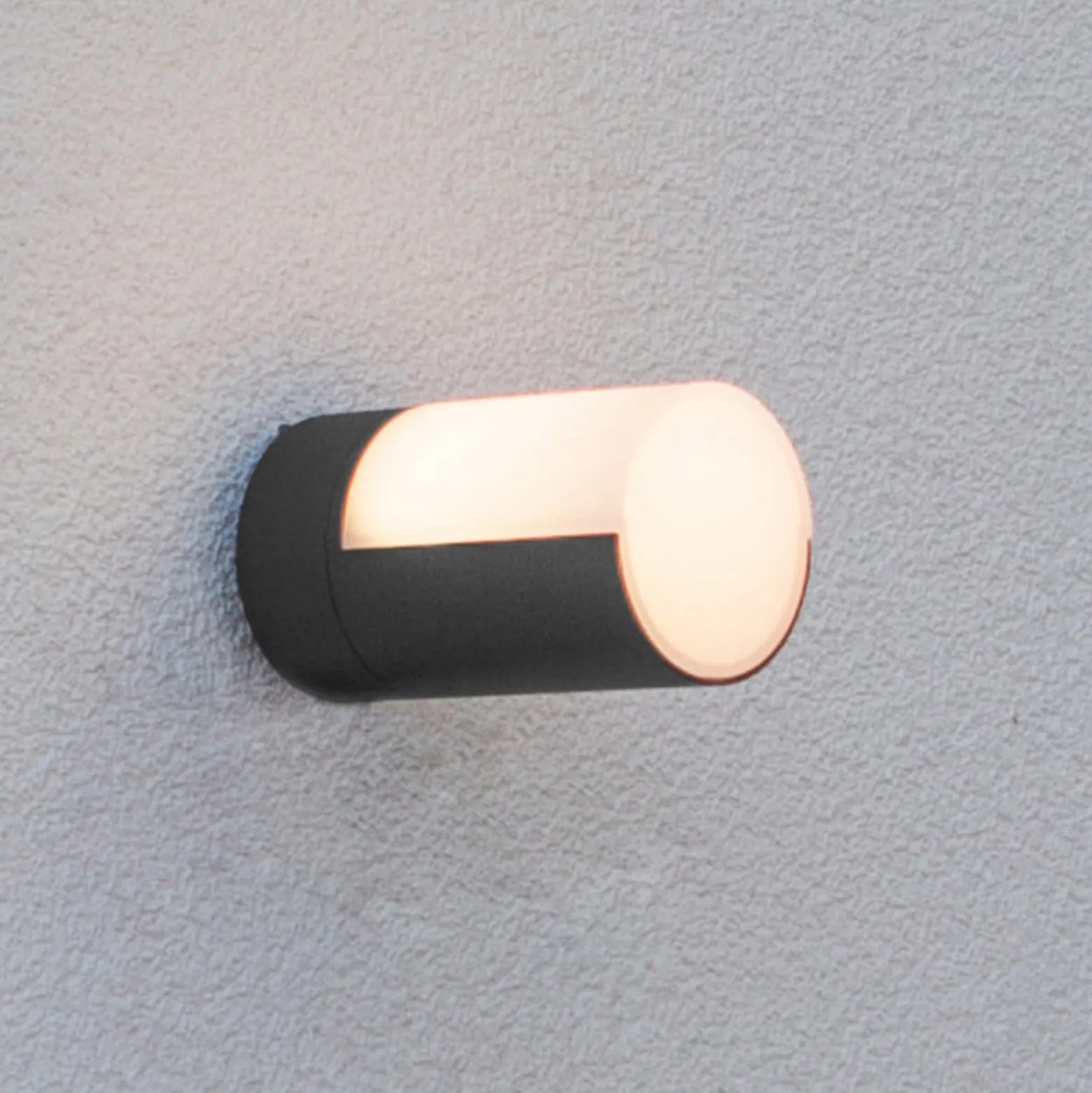 Aplique LED para exterior Cyra, 1 luz negro mate
