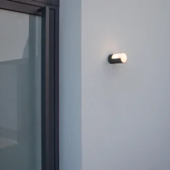 Aplique LED para exterior Cyra, 1 luz negro mate