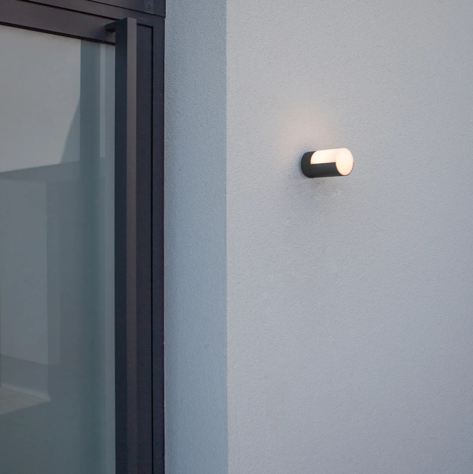 Aplique LED para exterior Cyra, 1 luz negro mate