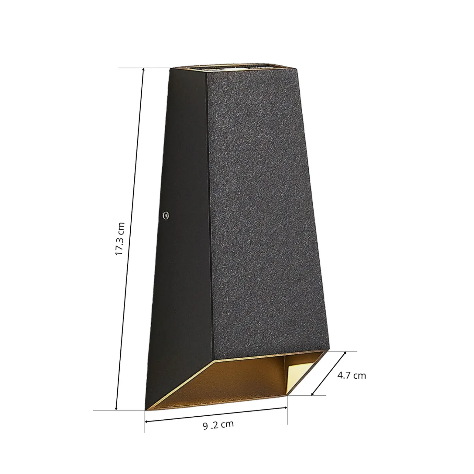 Aplique LED para exterior Dagur, gris oscuro