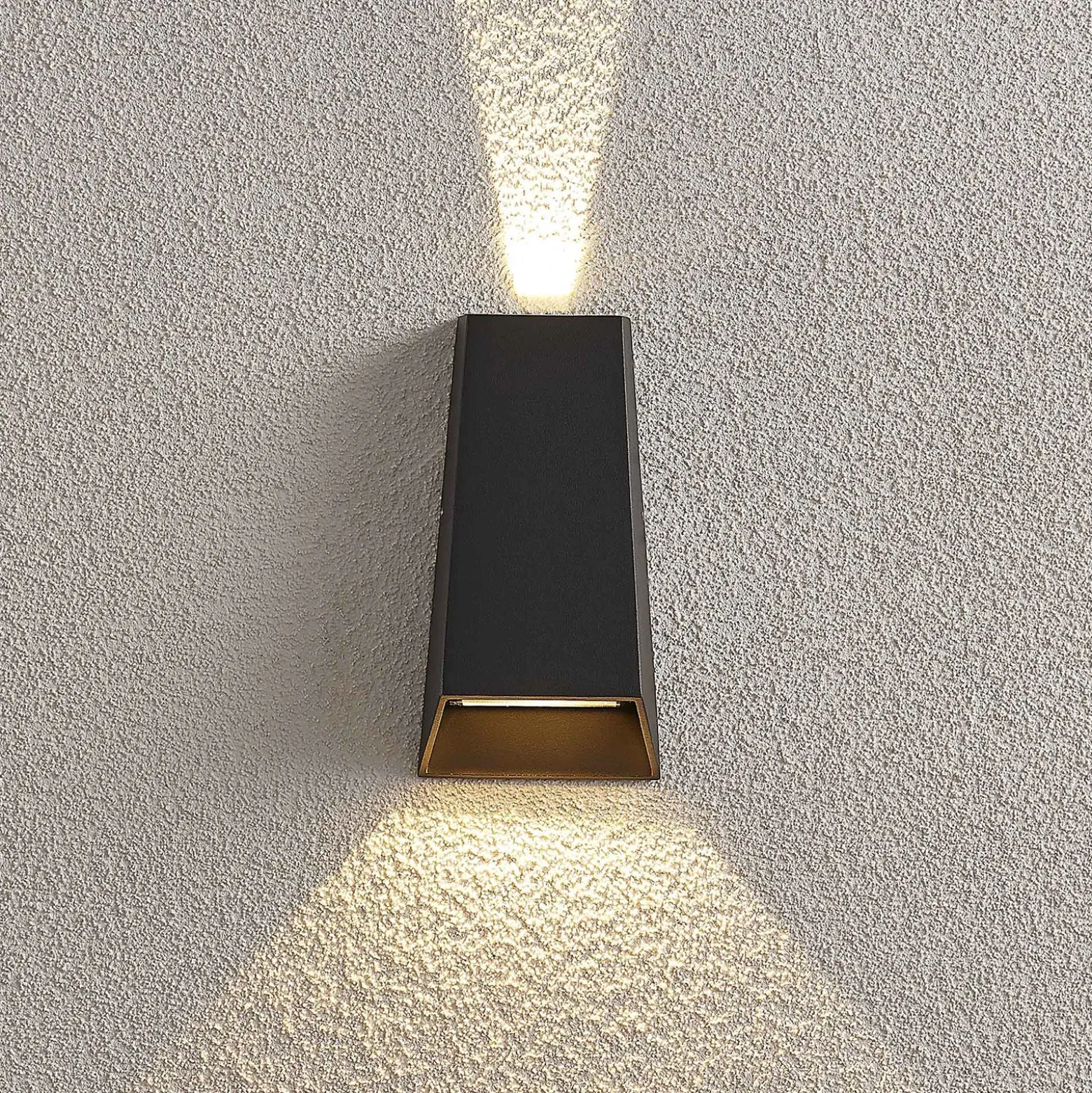Aplique LED para exterior Dagur, gris oscuro
