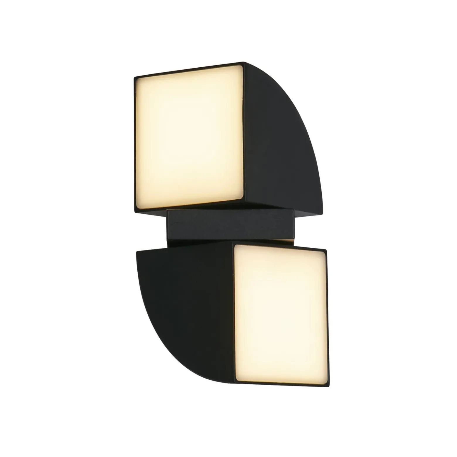 Aplique LED para exterior Dakota, negro, altura 21 cm, 2 luces
