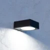 Aplique LED para exterior Darfano, negro, 14 cm de ancho