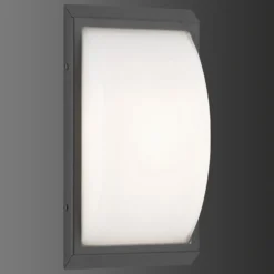 Aplique LED para exterior 053 de acero inoxidable, grafito