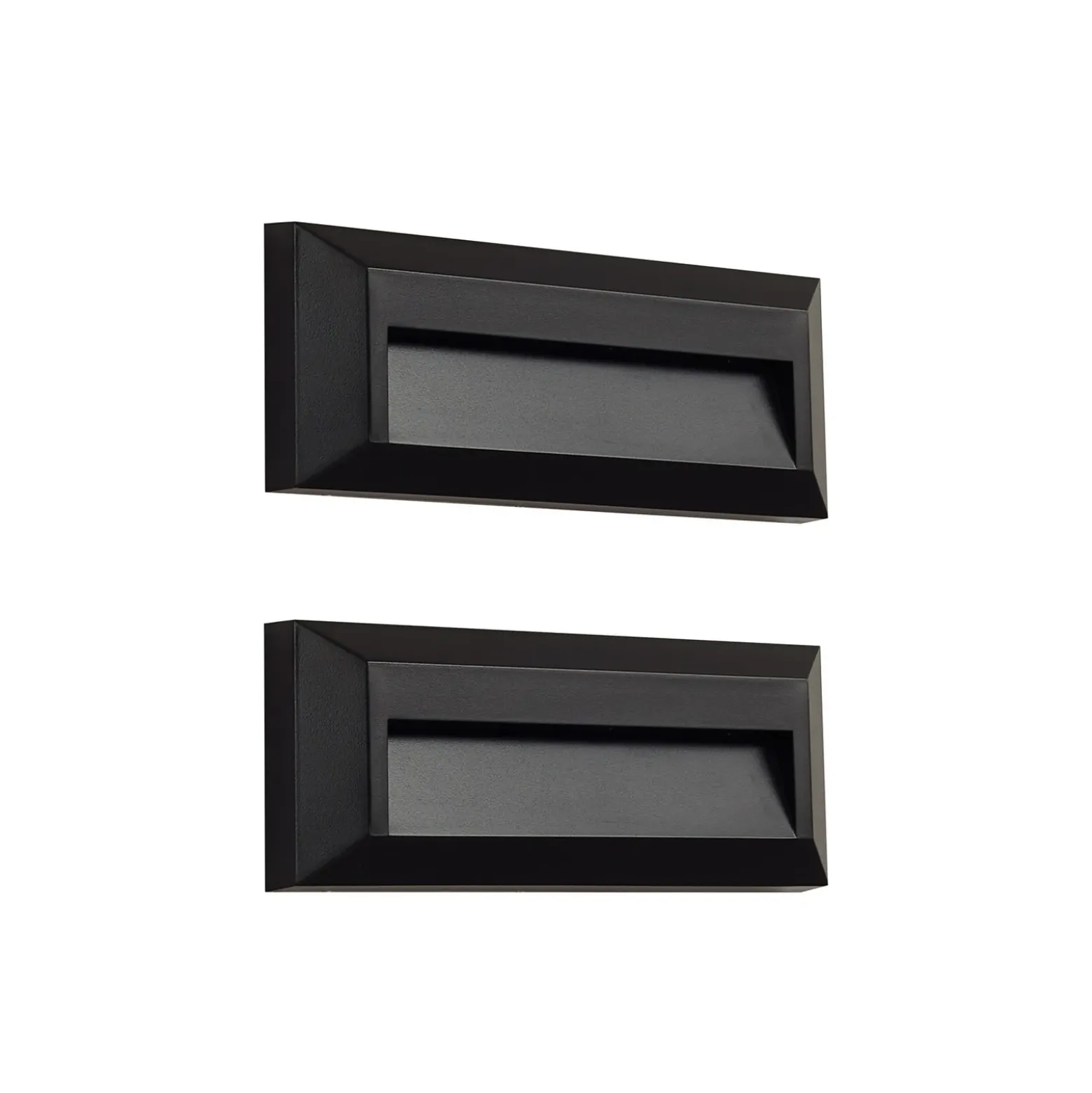 Aplique LED para exterior de Lindby, negro, juego de 2 unidades, PC