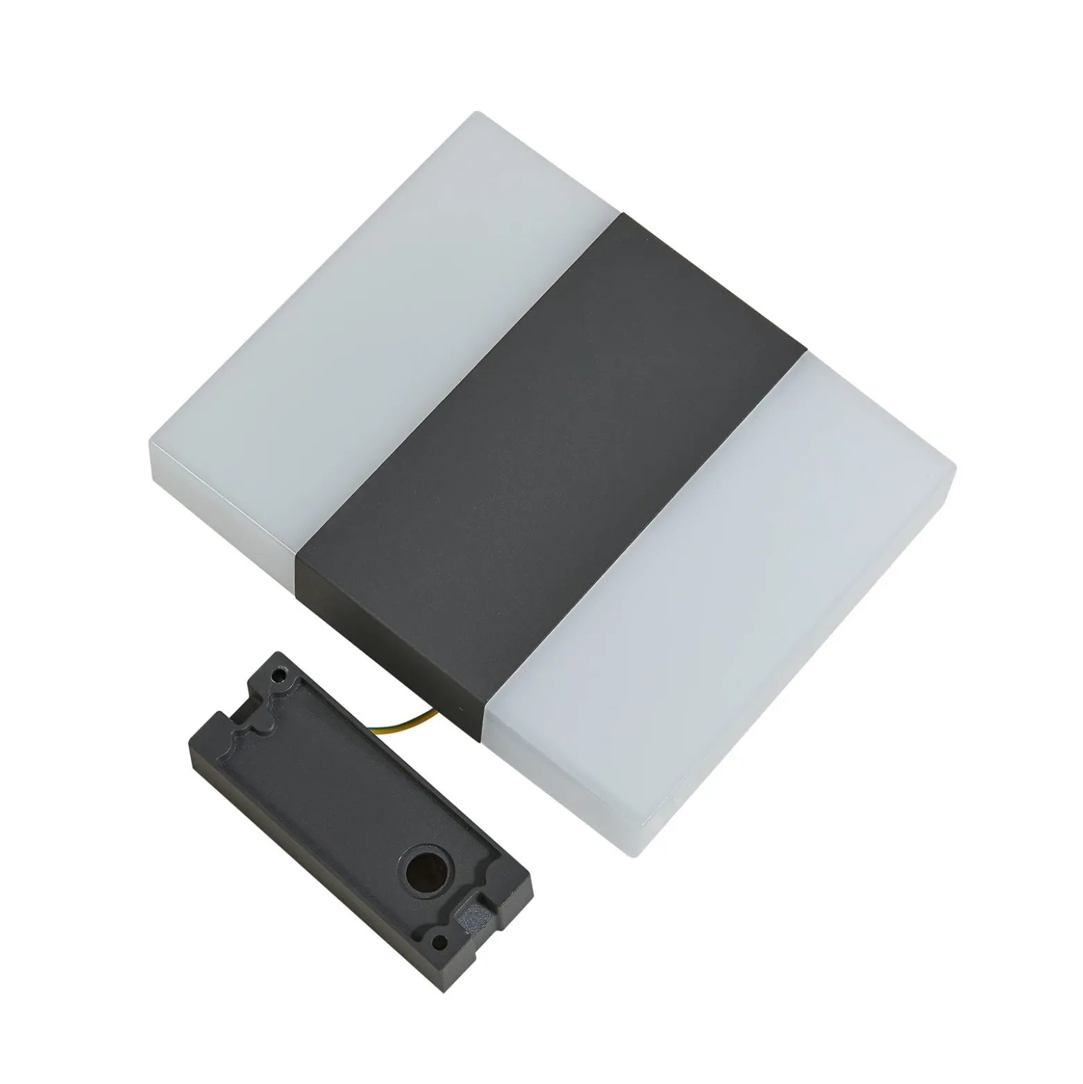 Aplique LED para exterior de Lindby Branor, aluminio, antracita, IP54