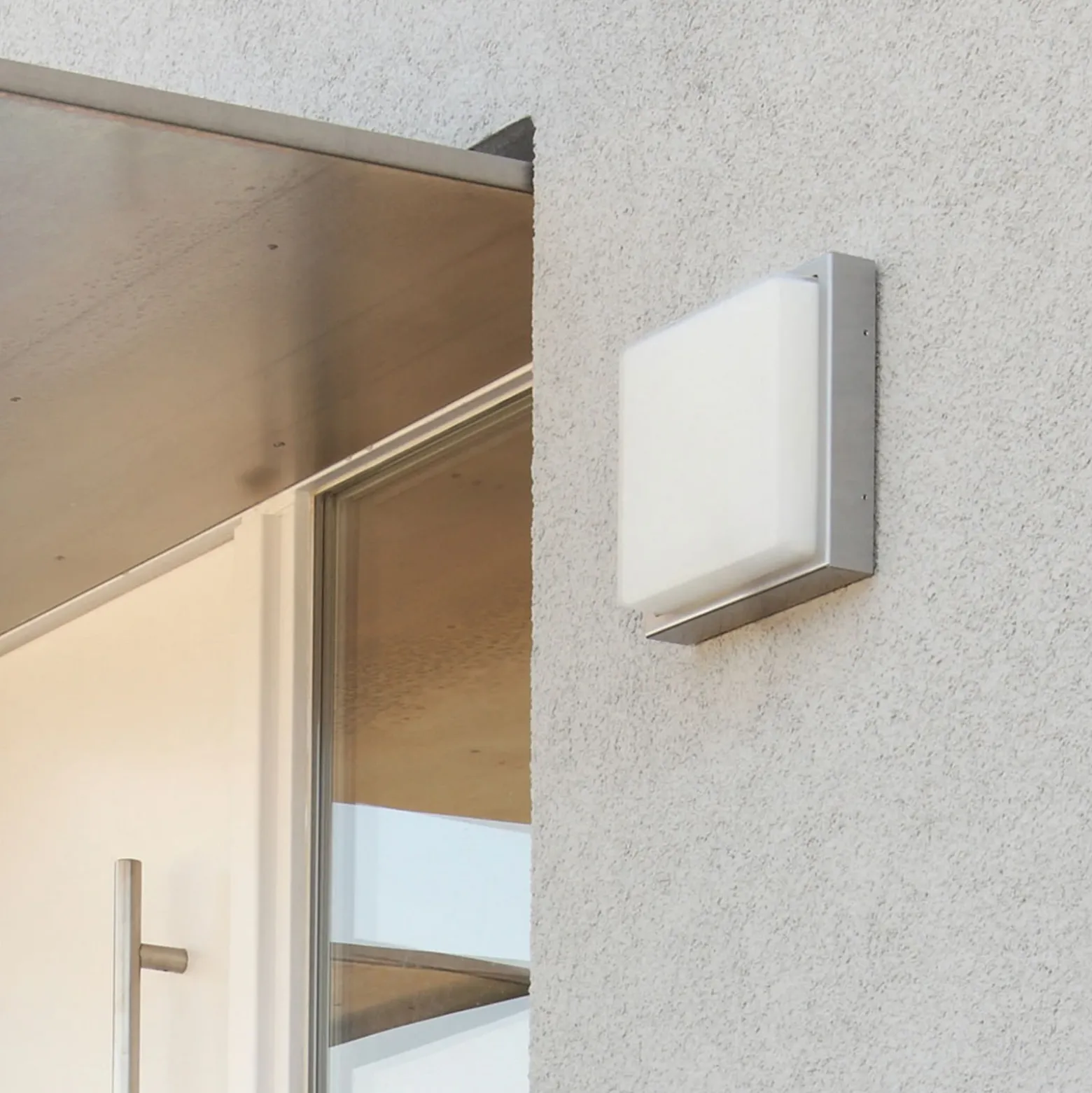 Aplique LED para exterior 046, detector de movimiento, acero inoxidable