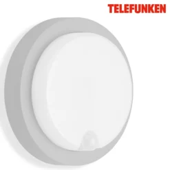 Aplique LED para exterior Dortmund Ø17cm plata