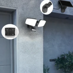 Aplique LED para exterior Duplex, 2 luces, montaje en esquina