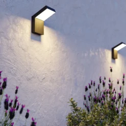 Aplique LED para exterior EGLO GROTTAZZOLINA, negro, 18 cm, IP65