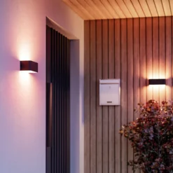 Aplique LED para exterior EGLO connect SANIA-Z, negro, IP55