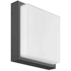 Aplique LED para exterior Ernest, grafito, 25 x 25 cm