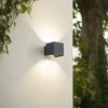 Aplique LED para exterior Esani de Lindby, antracita, arriba/abajo, IP54