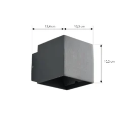 Aplique LED para exterior Esani de Lindby, antracita, arriba/abajo, IP54