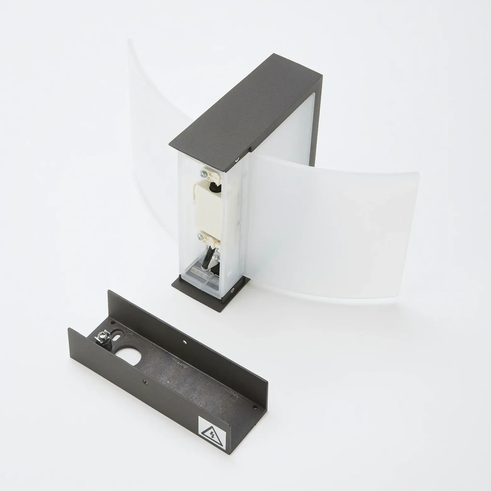 Aplique LED para exteriores Skadi arqueado
