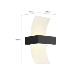 Aplique LED para exteriores Skadi arqueado