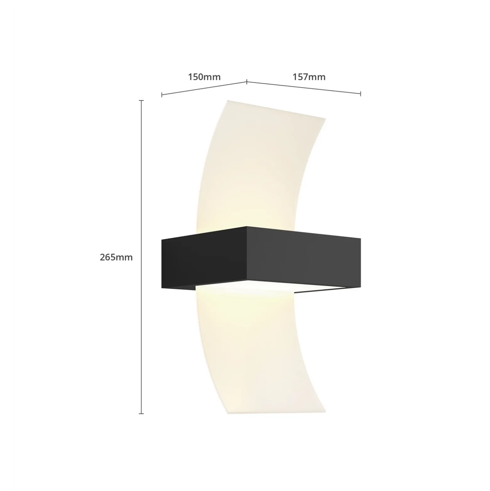 Aplique LED para exteriores Skadi arqueado