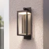 Aplique LED para exterior Ferdinand de Lucande, gris, metal, 38 cm