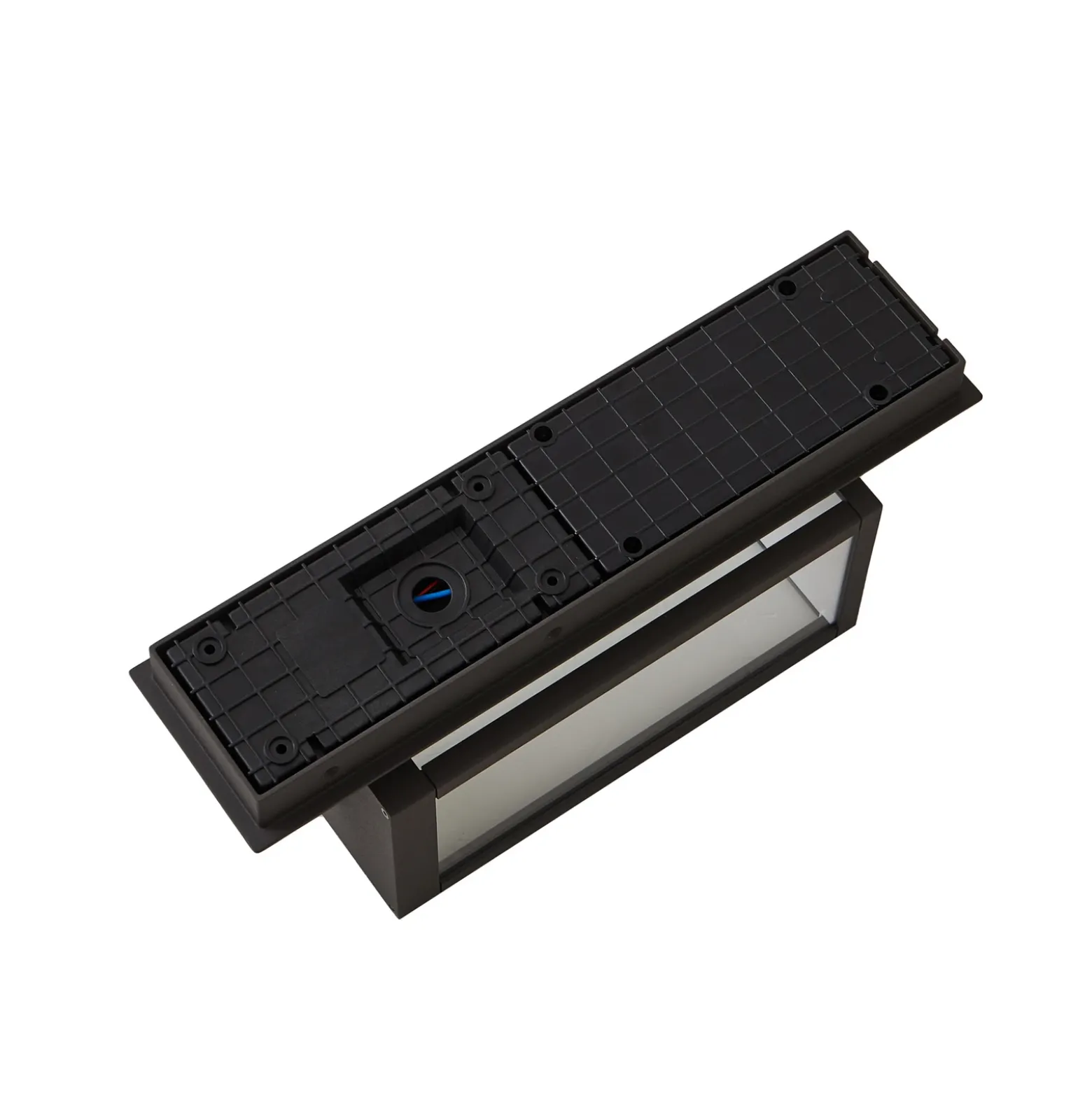 Aplique LED para exterior Ferdinand de Lucande, gris, metal, 38 cm
