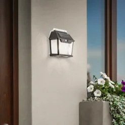 Aplique LED para exterior Filo Double, negro, IP44