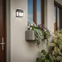 Aplique LED para exterior Filo Double, negro, IP44