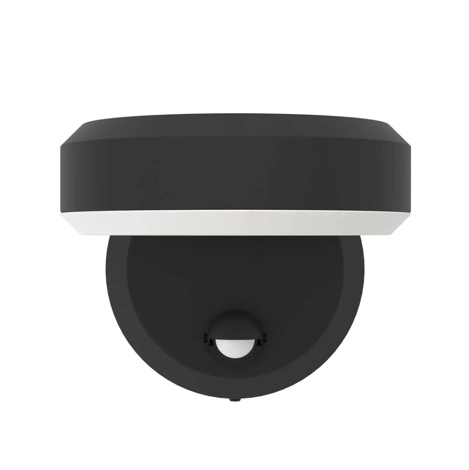 Aplique LED para exterior Fornaci, negra, 16 cm de ancho, con sensor