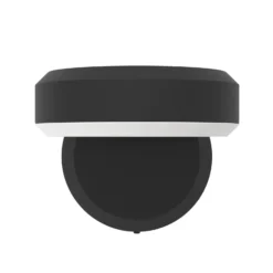 Aplique LED para exterior Fornaci, negra, 16 cm de ancho, metal