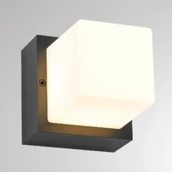 Aplique LED para exterior FYNN-O, antracita, 11 cm, IP65, CCT con