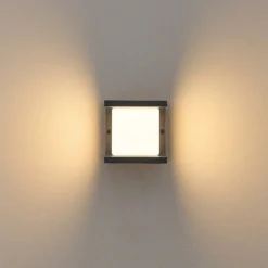 Aplique LED para exterior FYNN-U, antracita, 12 cm, IP65, CCT con