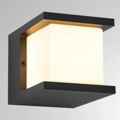 Aplique LED para exterior FYNN-U, antracita, 12 cm, IP65, CCT con