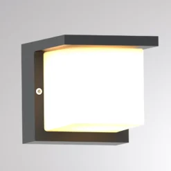 Aplique LED para exterior FYNN-C, antracita, 12 cm, IP65, CCT on/off