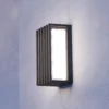 Aplique LED para exterior Genovese, negro, altura 24 cm, con sensor