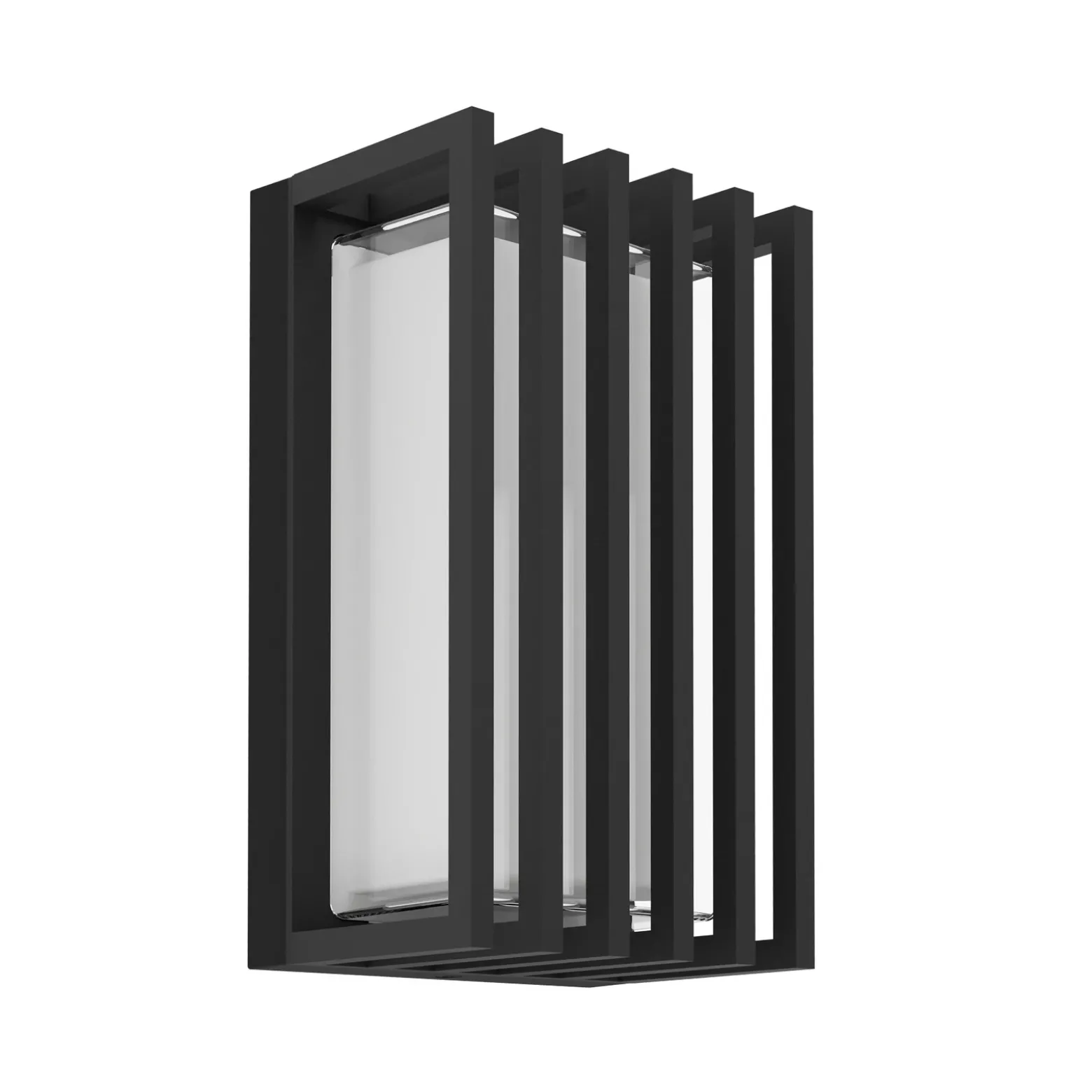 Aplique LED para exterior Genovese, negro, altura 24 cm, con sensor
