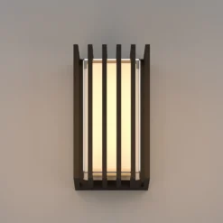 Aplique LED para exterior Genovese, negro, altura 24 cm, con sensor