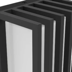 Aplique LED para exterior Genovese, negro, altura 24 cm, con sensor