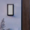 Aplique LED para exterior Genovese, negro, altura 24 cm, metal