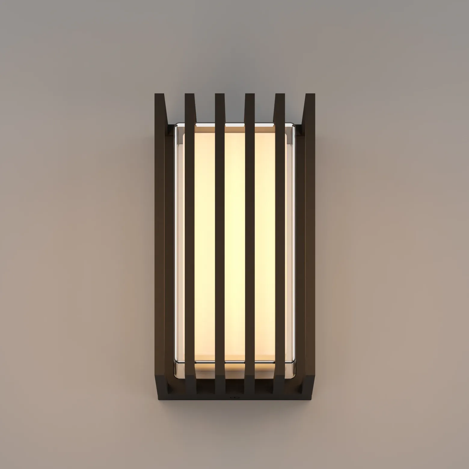 Aplique LED para exterior Genovese, negro, altura 24 cm, metal