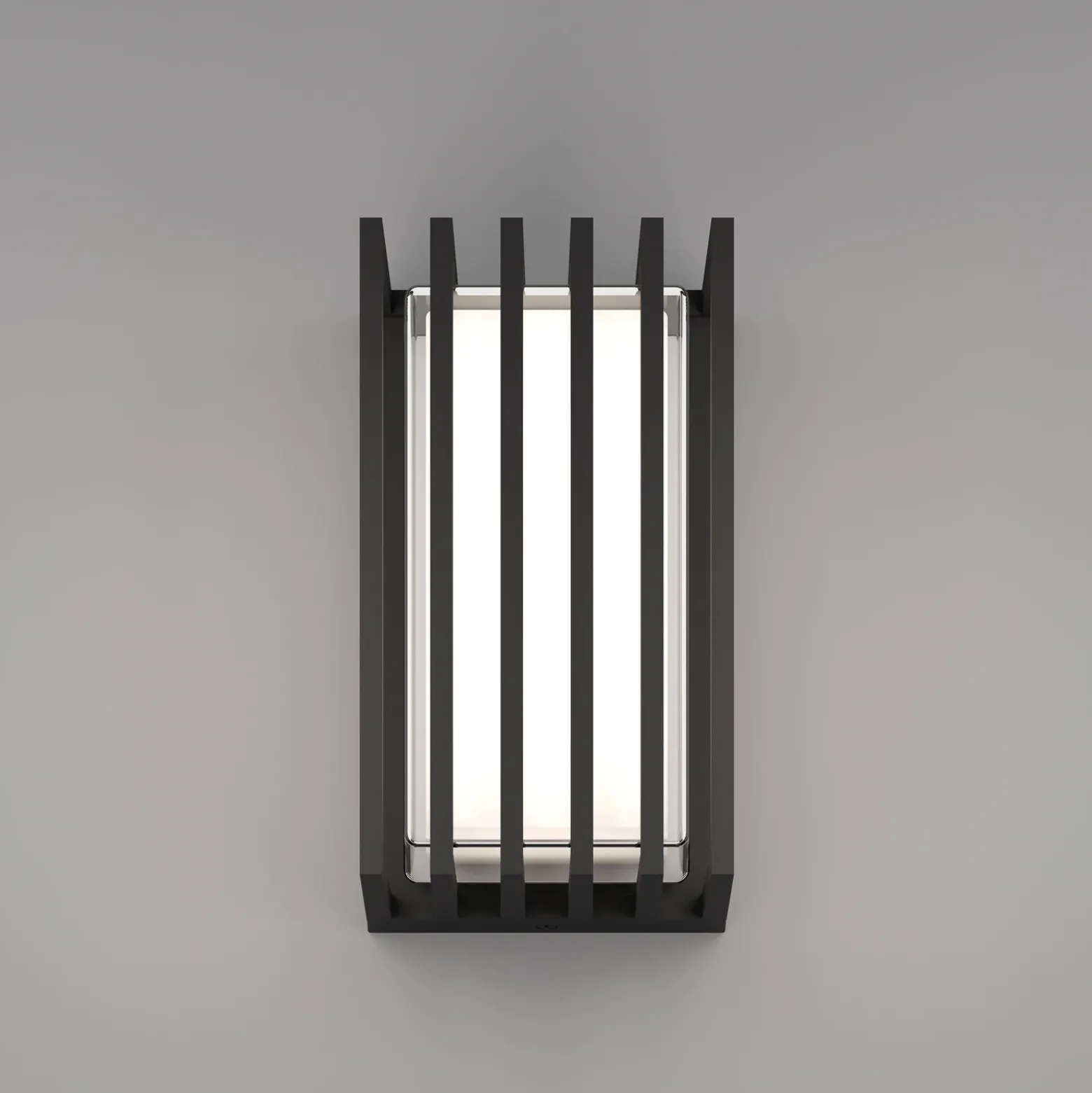 Aplique LED para exterior Genovese, negro, altura 24 cm, metal