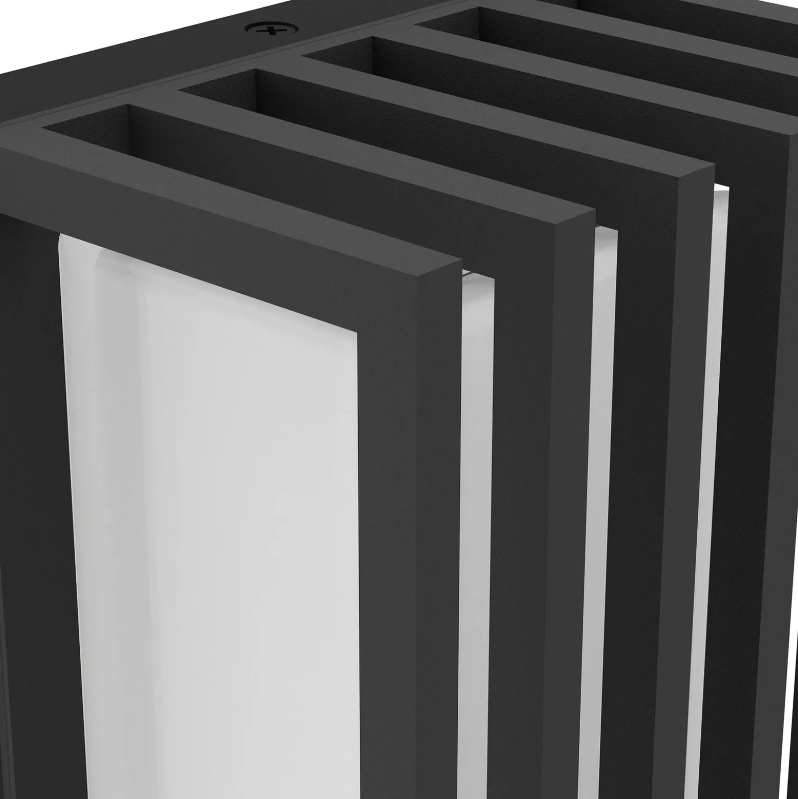 Aplique LED para exterior Genovese, negro, altura 24 cm, metal
