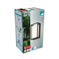 Aplique LED para exterior GENOVESE de EGLO, negro, 24 cm, IP65, CCT