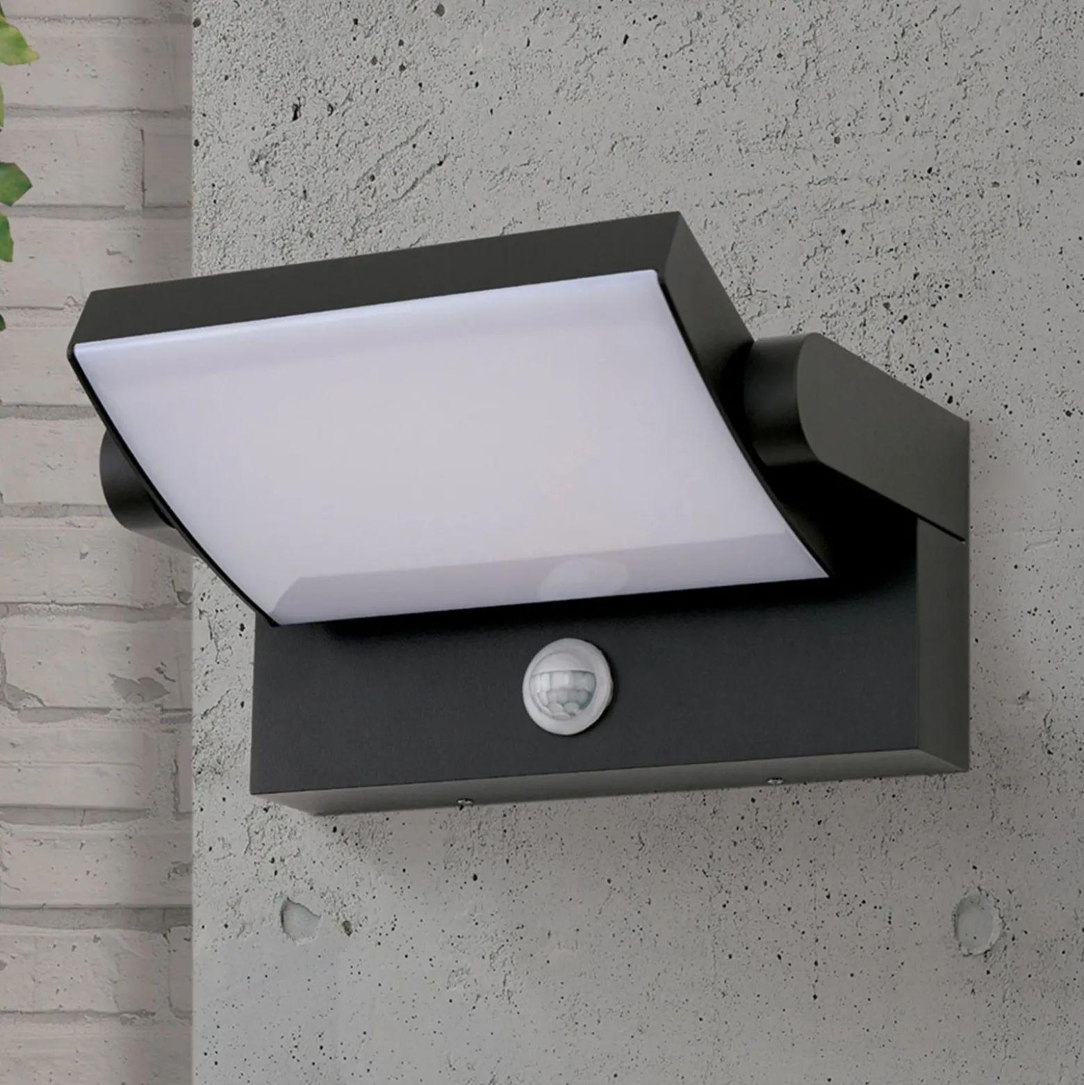 Aplique LED para exterior Ginger, sensor, antracita, IP54