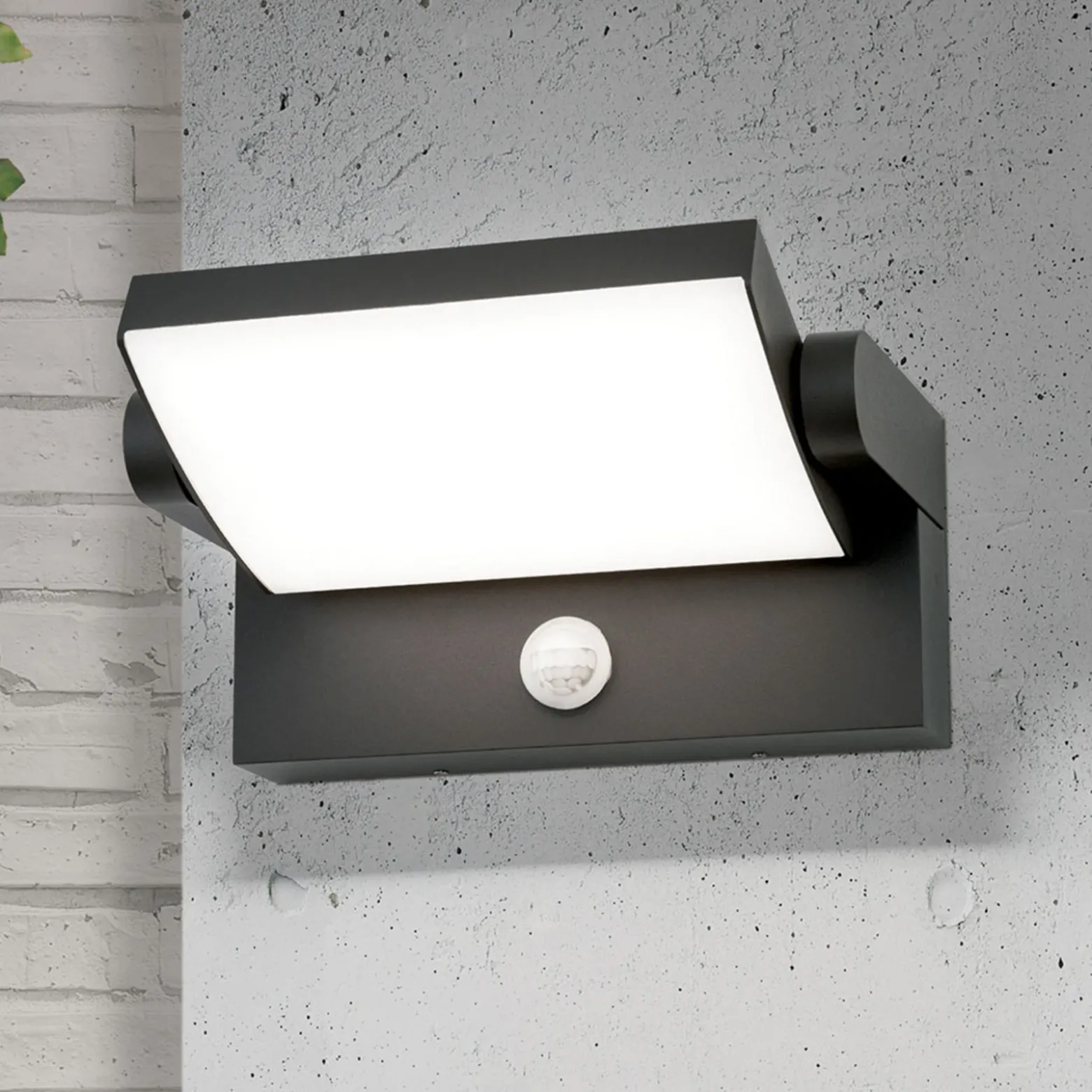 Aplique LED para exterior Ginger, sensor, antracita, IP54