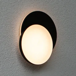 Aplique LED para exterior Goleta, negro, forma variable, CCT